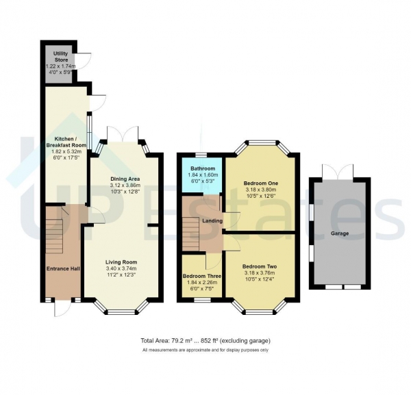 Floor Plan Image for 3 Bedroom End of Terrace House for Sale in Glencoe Road, Coventry