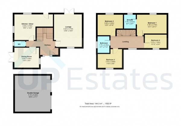 Floor Plan Image for 4 Bedroom Detached House for Sale in Bennett Close, Stoke Golding, Nuneaton