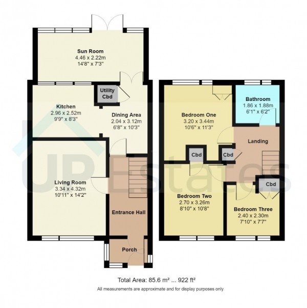 Floor Plan Image for 3 Bedroom Terraced House for Sale in Stonebury Avenue, Coventry