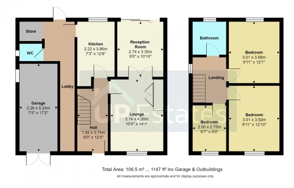 Floor Plan Image for 3 Bedroom Semi-Detached House for Sale in Linden Road, Near Hollycroft Park, Hinckley