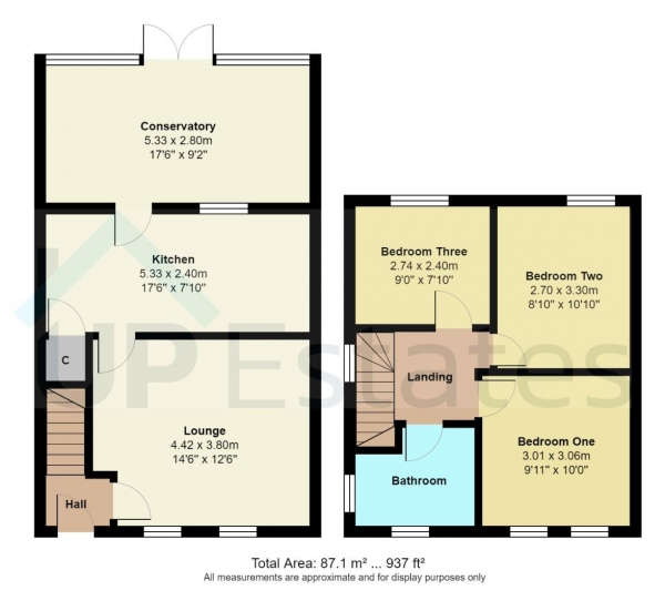 Floor Plan Image for 3 Bedroom End of Terrace House for Sale in Lodge Road, Stoke Green, Coventry