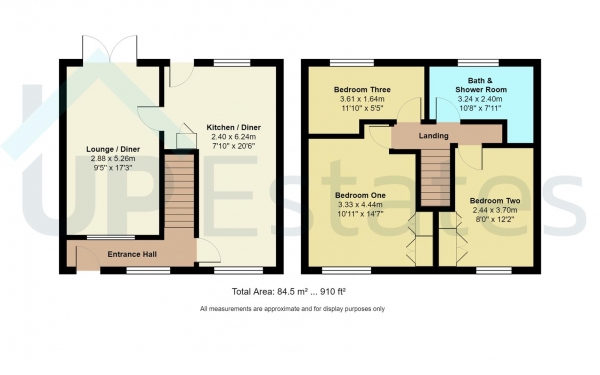 Floor Plan Image for 3 Bedroom Terraced House for Sale in Fenside Avenue, Coventry