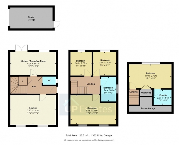 Floor Plan Image for 4 Bedroom Semi-Detached House for Sale in Stafford Close, Bulkington