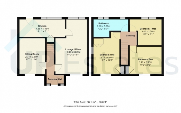 Floor Plan Image for 3 Bedroom End of Terrace House for Sale in St. Lawrences Road, Coventry