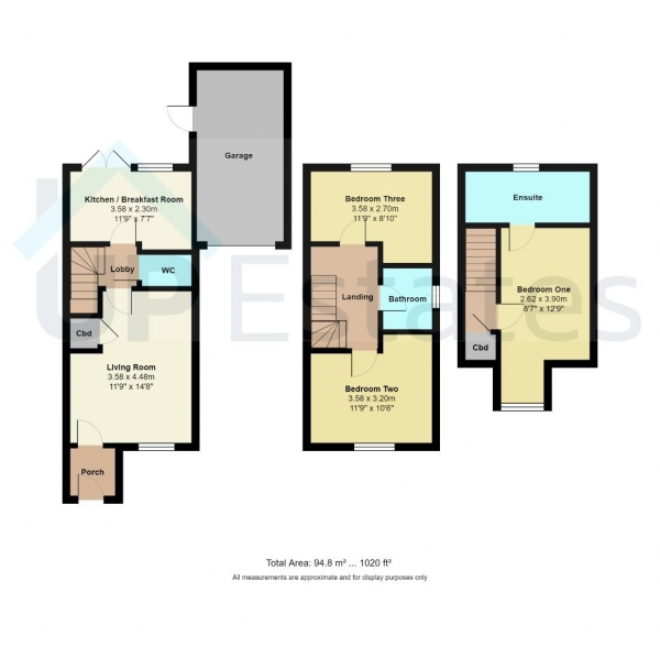 Floor Plan Image for 3 Bedroom Semi-Detached House for Sale in David Wood Drive, Coventry