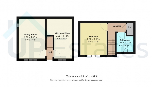 Floor Plan for 1 Bedroom Terraced House for Sale in Sandpiper Road, Aldermans Green, Coventry, CV2, 1TU -  &pound125,000