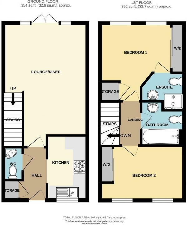 Floor Plan Image for 2 Bedroom Semi-Detached House for Sale in Darter View, Camphill, Nuneaton