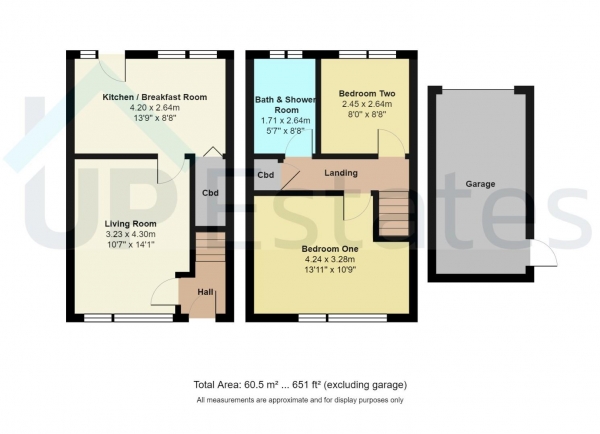 Floor Plan Image for 2 Bedroom Terraced House for Sale in Woodburn Close, Allesley Park, Coventry