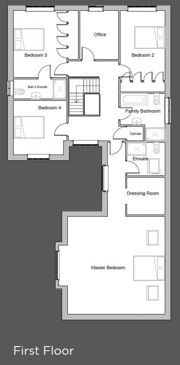 Floor Plan for 5 Bedroom Detached House for Sale in The Kilns, Breach Lane, Earl Shilton, Leicester, LE9, 7FB -  &pound780,000