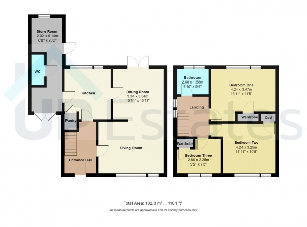 Floor Plan Image for 3 Bedroom Semi-Detached House for Sale in St. Ives Road, Wyken, Coventry