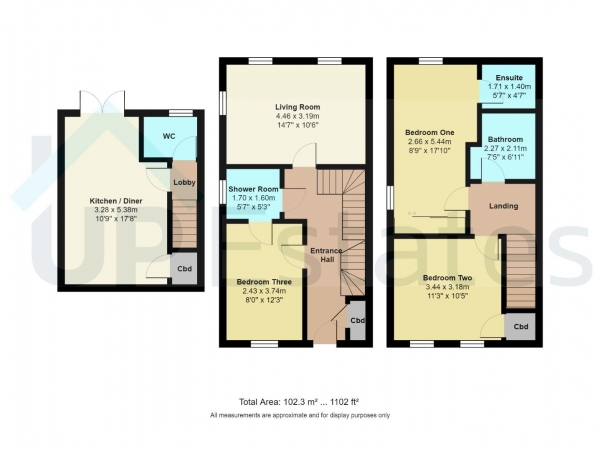 Floor Plan Image for 3 Bedroom Detached House for Sale in Barber Mews, Nuneaton