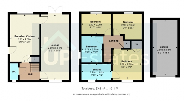 Floor Plan Image for 3 Bedroom Detached House for Sale in Bluebell Close, Hartshill, Nuneaton