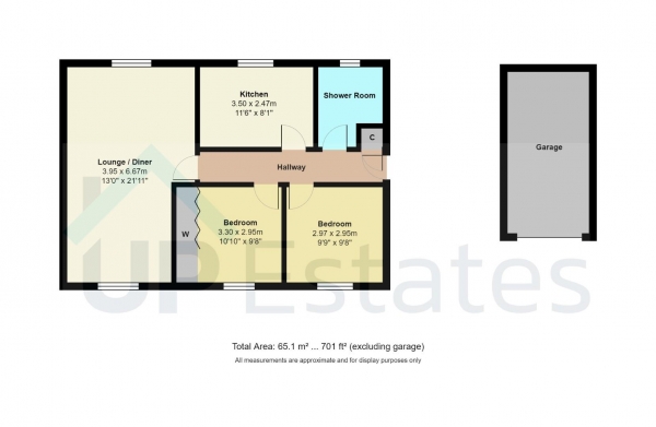 Floor Plan Image for 2 Bedroom Flat for Sale in Upper Eastern Green Lane, Coventry