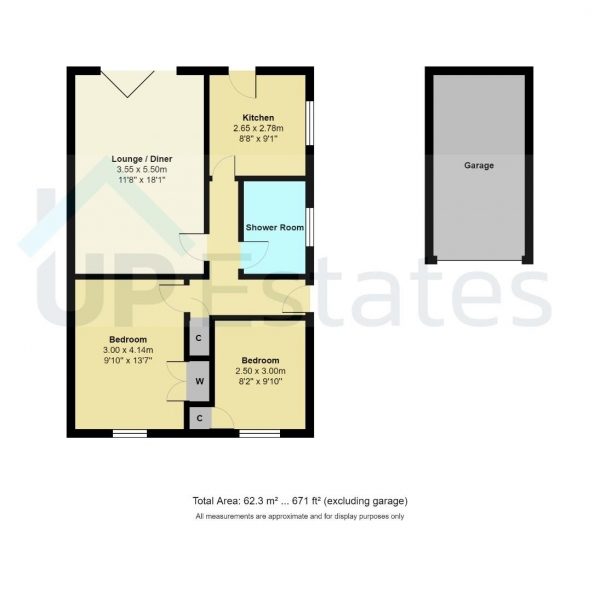 Floor Plan Image for 2 Bedroom Semi-Detached Bungalow for Sale in Alpine Rise, Coventry