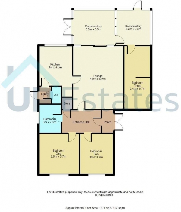 Floor Plan Image for 3 Bedroom Detached Bungalow for Sale in Bulkington Road, Wolvey