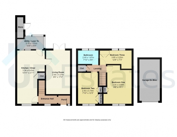 Floor Plan Image for 3 Bedroom Terraced House for Sale in Westmorland Road, Wyken, Coventry