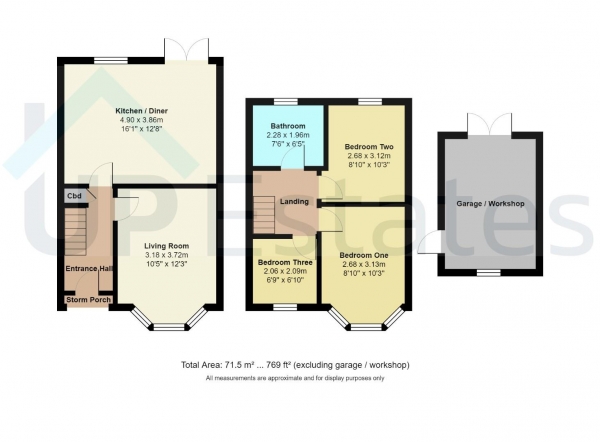 Floor Plan Image for 3 Bedroom Terraced House for Sale in Cedars Avenue, Coundon, Coventry