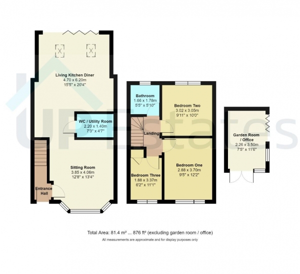 Floor Plan Image for 3 Bedroom Terraced House for Sale in Farren Road, Wyken, Coventry