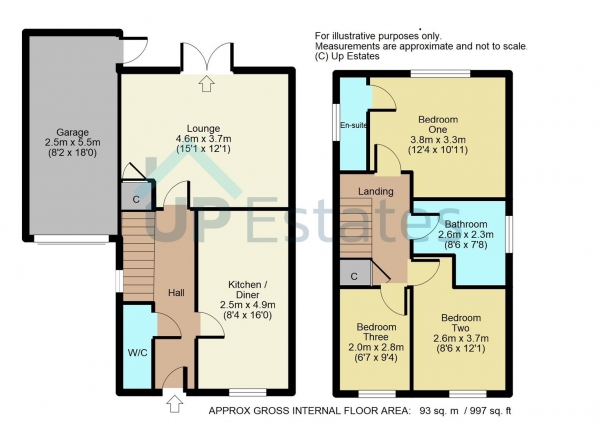 Floor Plan for 3 Bedroom Detached House to Rent in Lapworth Road, Coventry, CV2, 1EZ - £346 pw | £1500 pcm