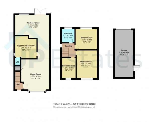 Floor Plan Image for 3 Bedroom End of Terrace House for Sale in Telfer Road, Coventry