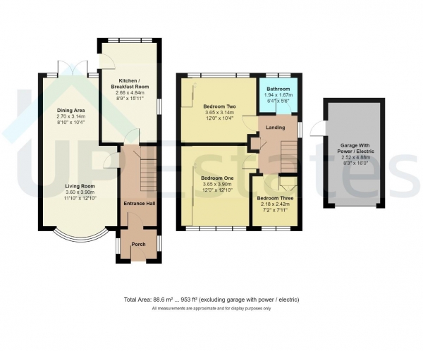 Floor Plan Image for 3 Bedroom Semi-Detached House for Sale in Chiel Close, Eastern Green, Coventry