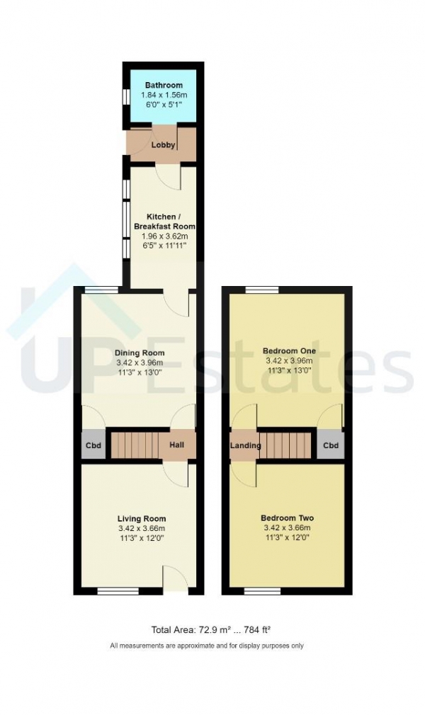 Floor Plan Image for 2 Bedroom Terraced House for Sale in St. Georges Road, Coventry