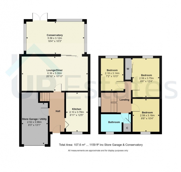 Floor Plan Image for 3 Bedroom Detached House for Sale in The Coppice, Weddington, Nuneaton