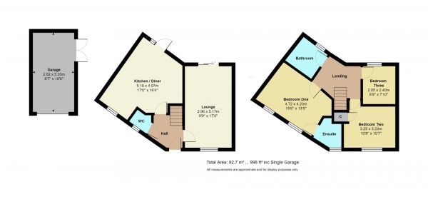 Floor Plan Image for 3 Bedroom Semi-Detached House for Sale in The Bridleway, Nuneaton