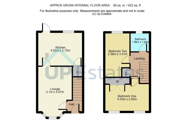 Floor Plan Image for 2 Bedroom Semi-Detached House for Sale in Cumberland Drive, Nuneaton