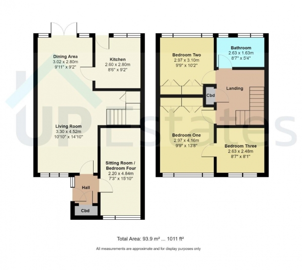 Floor Plan Image for 3 Bedroom Terraced House for Sale in Dorchester Way, Walsgrave, Coventry