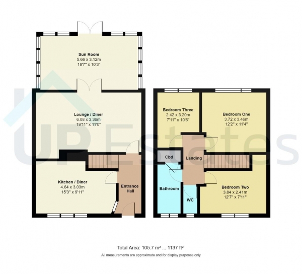 Floor Plan Image for 3 Bedroom Terraced House for Sale in Winston Avenue, Coventry