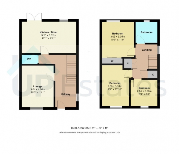 Floor Plan Image for 3 Bedroom Terraced House for Sale in Warren Close, Ryton On Dunsmore, Coventry