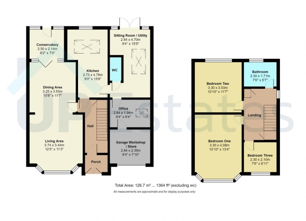 Floor Plan Image for 3 Bedroom Semi-Detached House for Sale in Harborough Road, Whitmore Park, Coventry