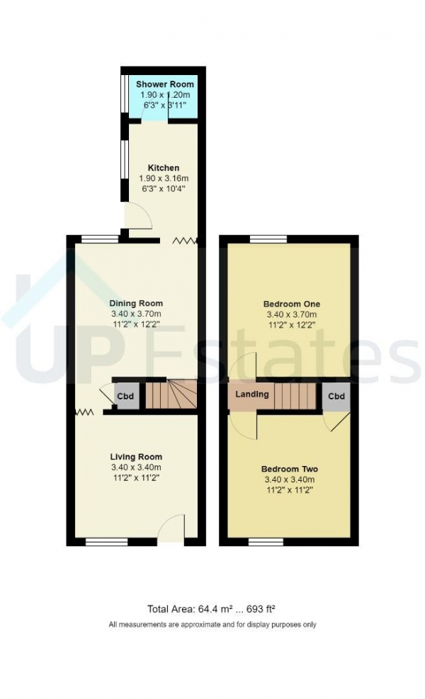 Floor Plan Image for 2 Bedroom Terraced House for Sale in Ribble Road, Coventry