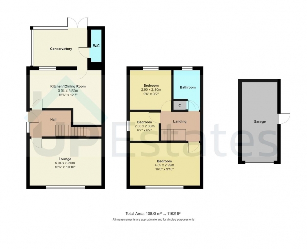 Floor Plan for 3 Bedroom Semi-Detached House for Sale in Guilsborough Road, Binley, Coventry, CV3, 2HL -  &pound245,000