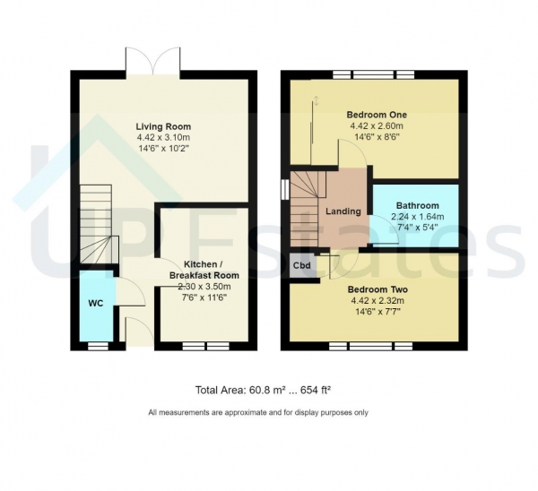 Floor Plan Image for 2 Bedroom Semi-Detached House for Sale in Wood Green, Coventry