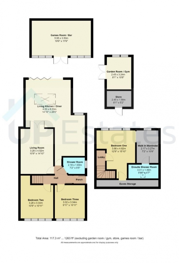 Floor Plan Image for 3 Bedroom Detached Bungalow for Sale in Foxton Road, Ernesford Grange, Coventry