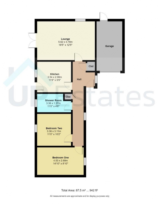 Floor Plan Image for 2 Bedroom Detached Bungalow for Sale in Bedworth Close, Bulkington