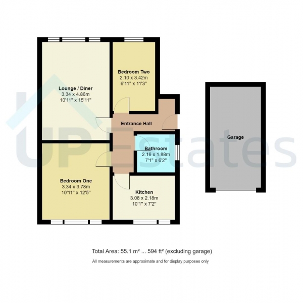 Floor Plan Image for 2 Bedroom Maisonette for Sale in Linnet Close, Coventry