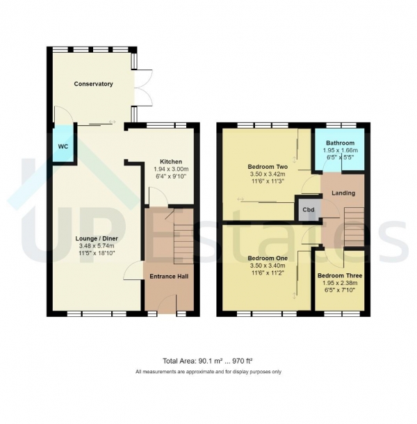 Floor Plan Image for 3 Bedroom End of Terrace House for Sale in Tallants Road, Coventry