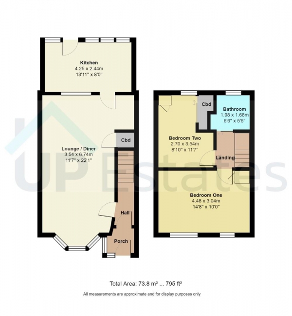 Floor Plan Image for 2 Bedroom Terraced House for Sale in Grangemouth Road, Radford, Coventry