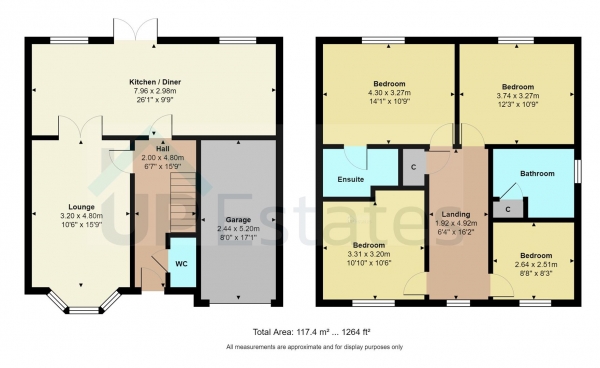 Floor Plan Image for 4 Bedroom Detached House for Sale in Cabinhill Road, Galley Common, Nuneaton