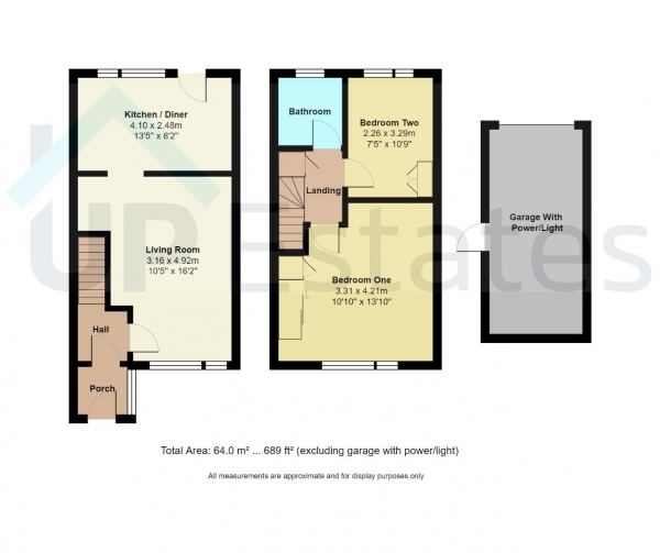 Floor Plan Image for 2 Bedroom Terraced House for Sale in Walton Close, Binley