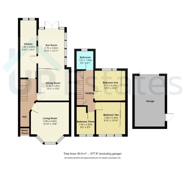 Floor Plan Image for 3 Bedroom Terraced House for Sale in Gaveston Road, Coundon, Coventry