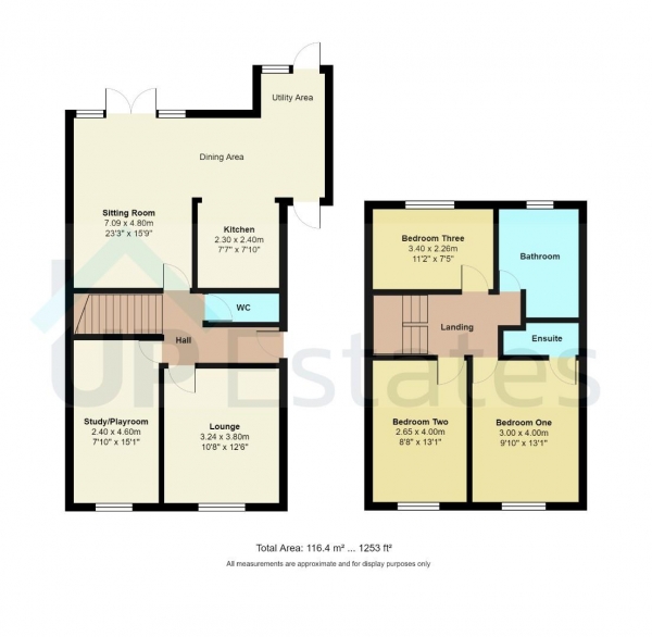 Floor Plan Image for 3 Bedroom Semi-Detached House for Sale in Hawthorne Close, Wolston