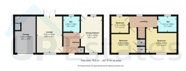 Floor Plan Image for 3 Bedroom Mews for Sale in Two Yard Lane, Camp Hill, Nuneaton