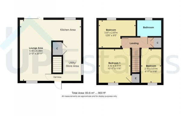 Floor Plan Image for 3 Bedroom Semi-Detached House for Sale in Potters Road, Bedworth