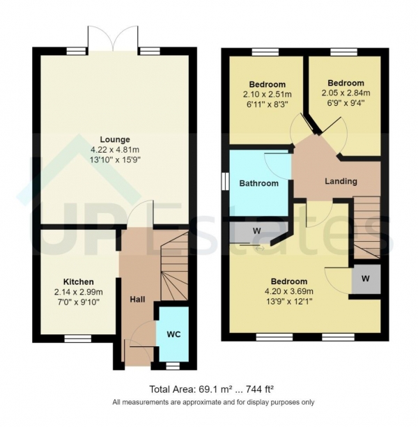 Floor Plan Image for 3 Bedroom Semi-Detached House for Sale in Petunia Close, Bermuda Park, Nuneaton