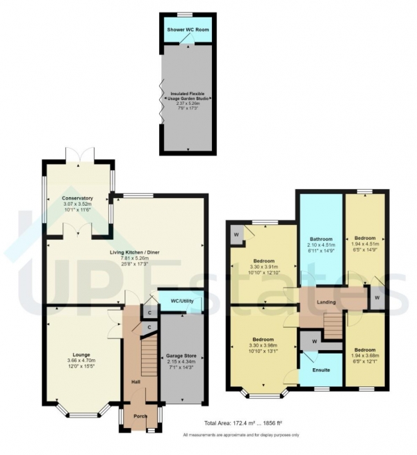 Floor Plan Image for 4 Bedroom Detached House for Sale in EXTENDED, RENOVATED DETACHED - Coventry Road, Bulkington