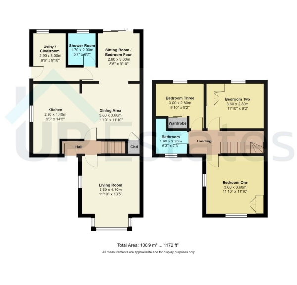 Floor Plan Image for 3 Bedroom Semi-Detached House for Sale in Avondale Road, Brandon